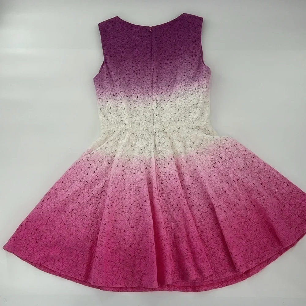 Diane Von Furstenberg dress eyelet flare‎ Jeannie Ombre feminine romantic cotton